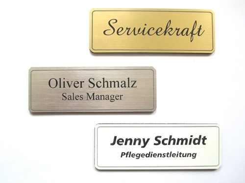 Namensschilder incl gravur - incl.,