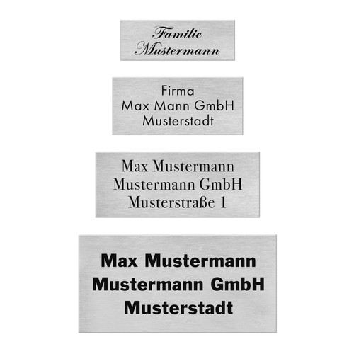 Edelstahl briefkastenschild - edelstahl,