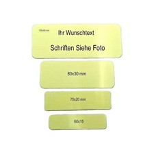 Namensschilder aus Messing