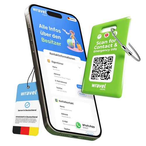 Digitaler kofferanhänger mit - digitaler,