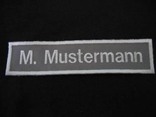 Namensschild  grau/silber