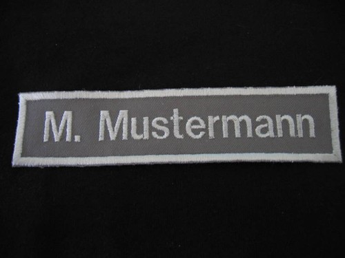 Namensschild grau silber - , grau/silber