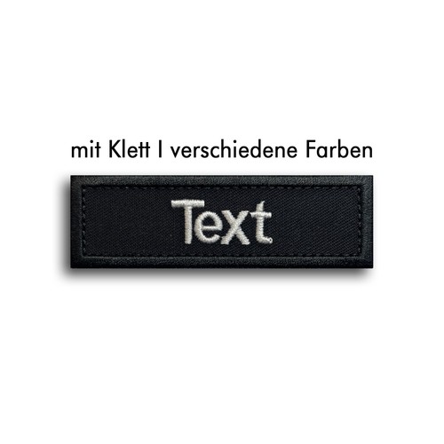 Namensschild gestickt - namensschild,