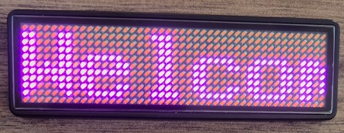 Bluethooth led namensschild - namensschild, in