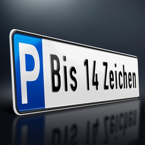 Parkplatzschild geprägt mit