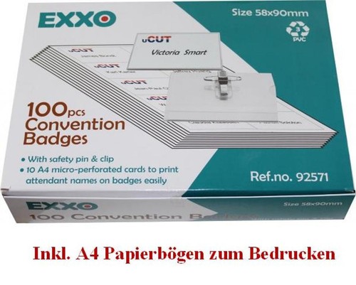 100x namensschilder mit - 100x,