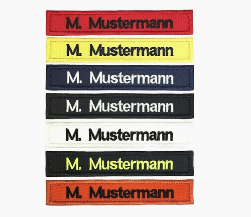 Namensschild gestickt - namensschild,