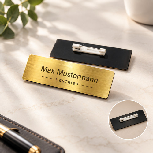 Namensschild anstecker mit - namensschild,